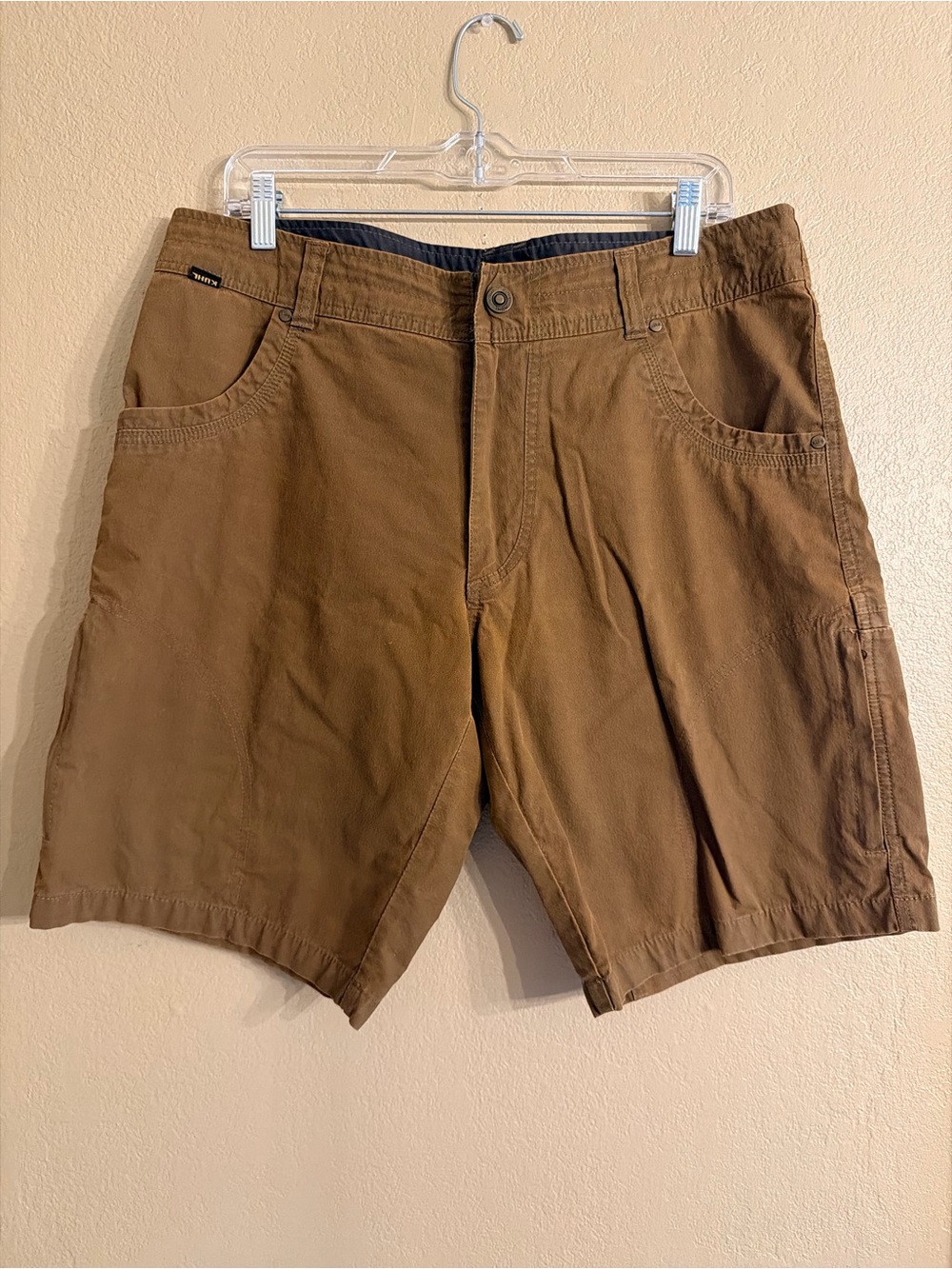 KUHL Radikl Hiking Shorts Men’s 34 Brown Vintage Patina Dye Stretch
